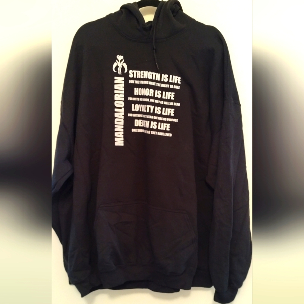 Mandalorian 5XL Black Classic Pullover Hoodie